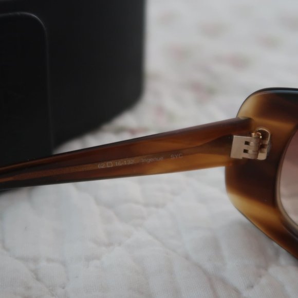Authentic Oliver Peoples Ingenue Rectangle Brown Tortoise Sunglasses